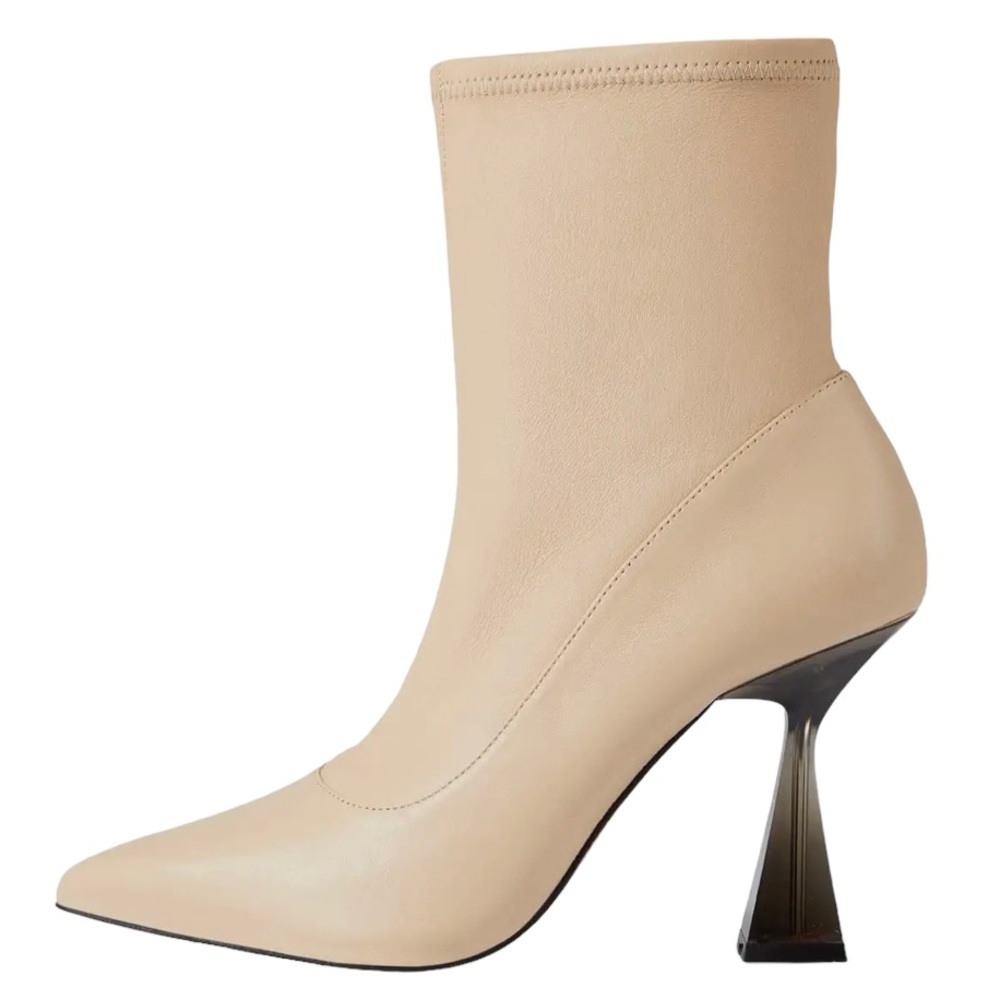 NWT TED BAKER Liya Booties NEW Boots NWOB Natural Size 7.5 or EU 38 Leather Gorg